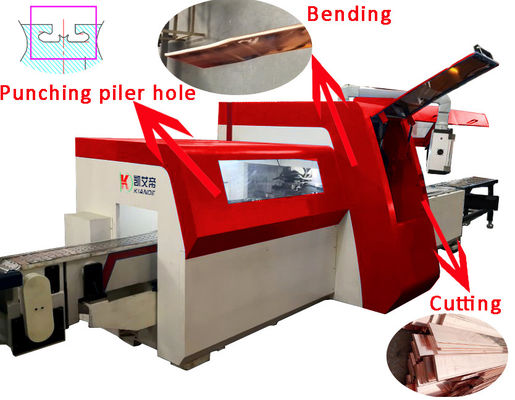 Automatic Busbar Processing Machine 6mm Copper Bar Cutting Bending Punching